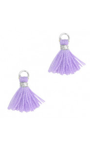 Mini Quaste 1.2cm - Silver-sheer lilac